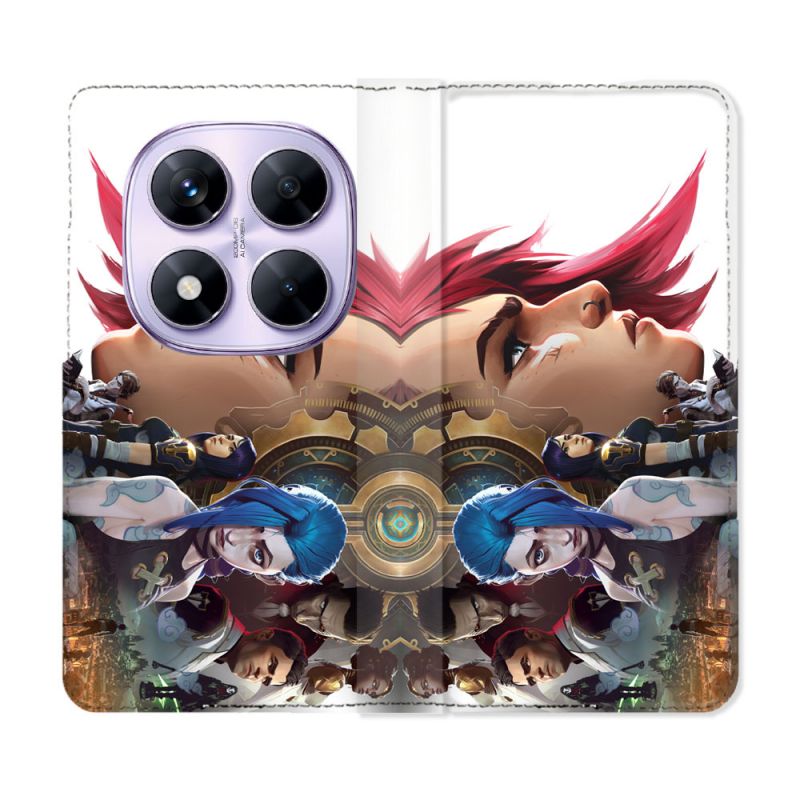 Housse Cuir Portefeuille Pour Xiaomi Redmi Note 14 PRO 4G Arcane Jinx Sœur