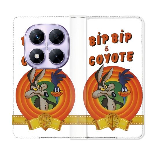 Housse Cuir Portefeuille Pour Xiaomi Redmi Note 14 PRO 4G Bip Bip Coyote