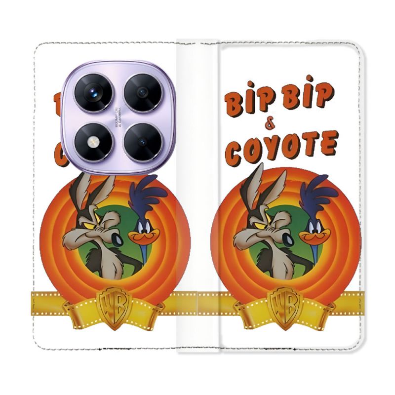 Housse Cuir Portefeuille Pour Xiaomi Redmi Note 14 PRO 4G Bip Bip Coyote