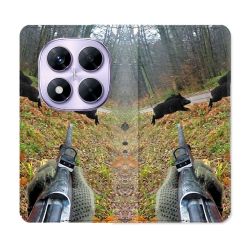 Housse Cuir Portefeuille Pour Xiaomi Redmi Note 14 PRO 4G Chasse Vision Tir