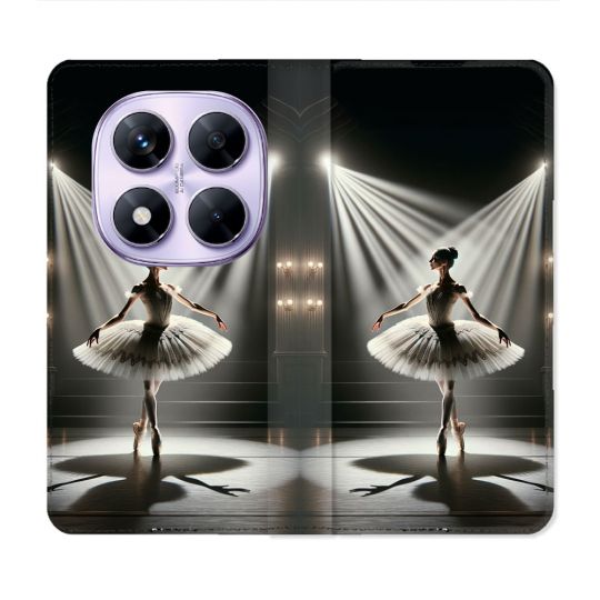 Housse Cuir Portefeuille Pour Xiaomi Redmi Note 14 PRO 4G Danseuse Lumière