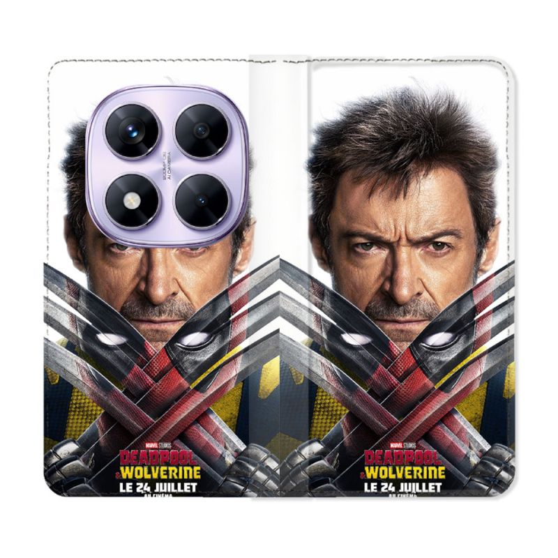 Housse Cuir Portefeuille Pour Xiaomi Redmi Note 14 PRO 4G Deadpool Affiche