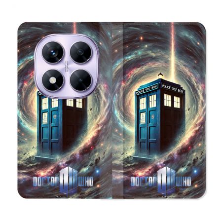 Housse Cuir Portefeuille Pour Xiaomi Redmi Note 14 PRO 4G Dr Who Tardis Univers
