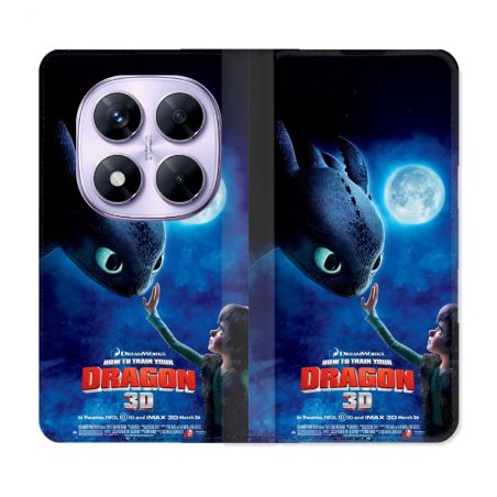 Housse Cuir Portefeuille Pour Xiaomi Redmi Note 14 PRO 4G Dragons Affiche