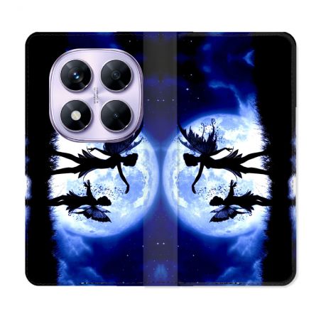 Housse Cuir Portefeuille Pour Xiaomi Redmi Note 14 PRO 4G Fantastique Fee Lune
