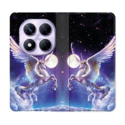 Housse Cuir Portefeuille Pour Xiaomi Redmi Note 14 PRO 4G Fantastique Licorne Céleste
