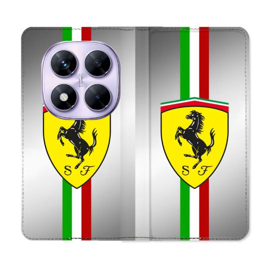 Housse Cuir Portefeuille Pour Xiaomi Redmi Note 14 PRO 4G Ferrari Ligne