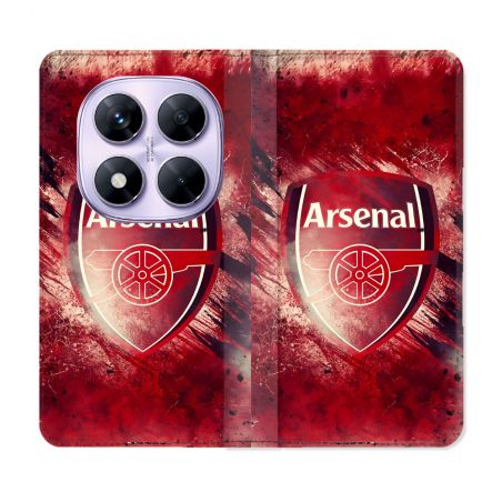 Housse Cuir Portefeuille Pour Xiaomi Redmi Note 14 PRO 4G Foot Arsenal