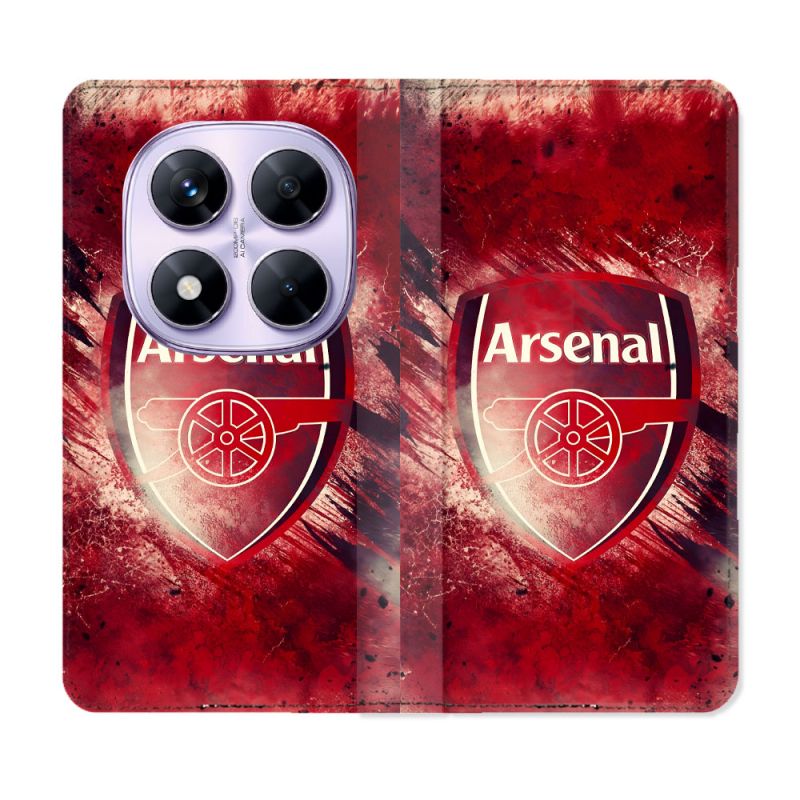 Housse Cuir Portefeuille Pour Xiaomi Redmi Note 14 PRO 4G Foot Arsenal