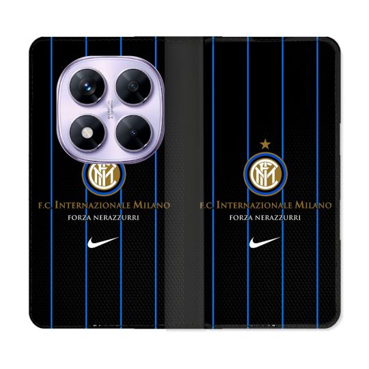 Housse Cuir Portefeuille Pour Xiaomi Redmi Note 14 PRO 4G Foot Inter Milan