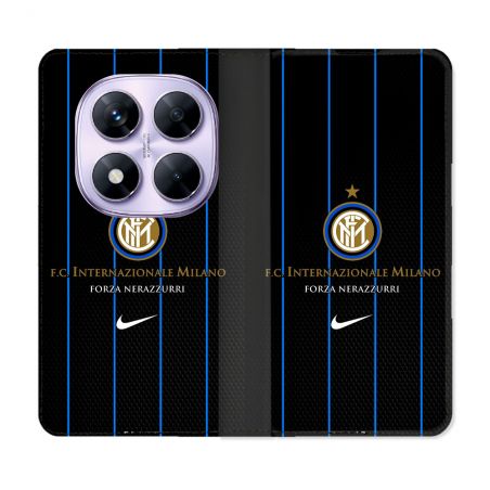 Housse Cuir Portefeuille Pour Xiaomi Redmi Note 14 PRO 4G Foot Inter Milan