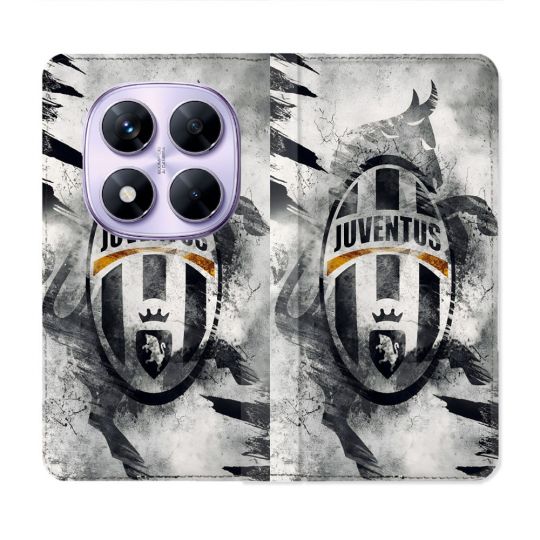 Housse Cuir Portefeuille Pour Xiaomi Redmi Note 14 PRO 4G Foot Juventus Turin