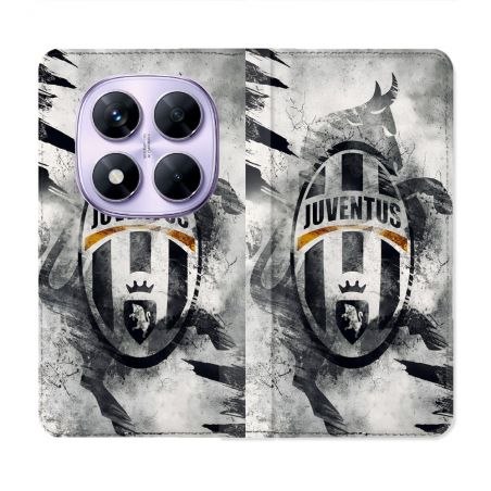 Housse Cuir Portefeuille Pour Xiaomi Redmi Note 14 PRO 4G Foot Juventus Turin