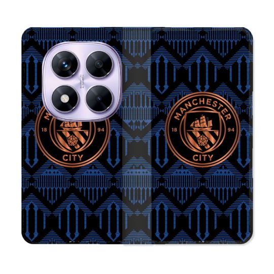 Housse Cuir Portefeuille Pour Xiaomi Redmi Note 14 PRO 4G Foot Manchester City