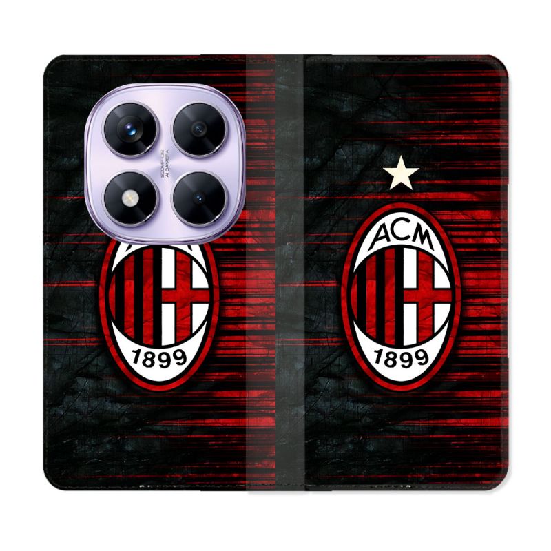 Housse Cuir Portefeuille Pour Xiaomi Redmi Note 14 PRO 4G Foot Milan AC