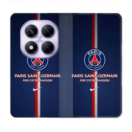Housse Cuir Portefeuille Pour Xiaomi Redmi Note 14 PRO 4G Foot PSG Fier