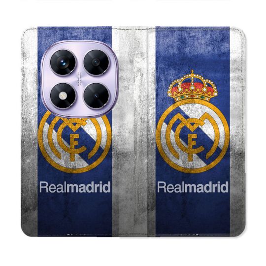Housse Cuir Portefeuille Pour Xiaomi Redmi Note 14 PRO 4G Foot Real Madrid