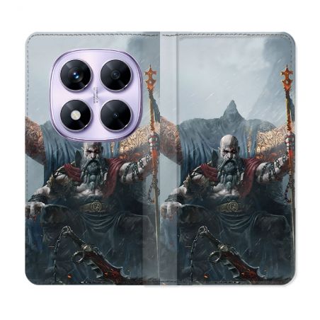 Housse Cuir Portefeuille Pour Xiaomi Redmi Note 14 PRO 4G Gof Of War