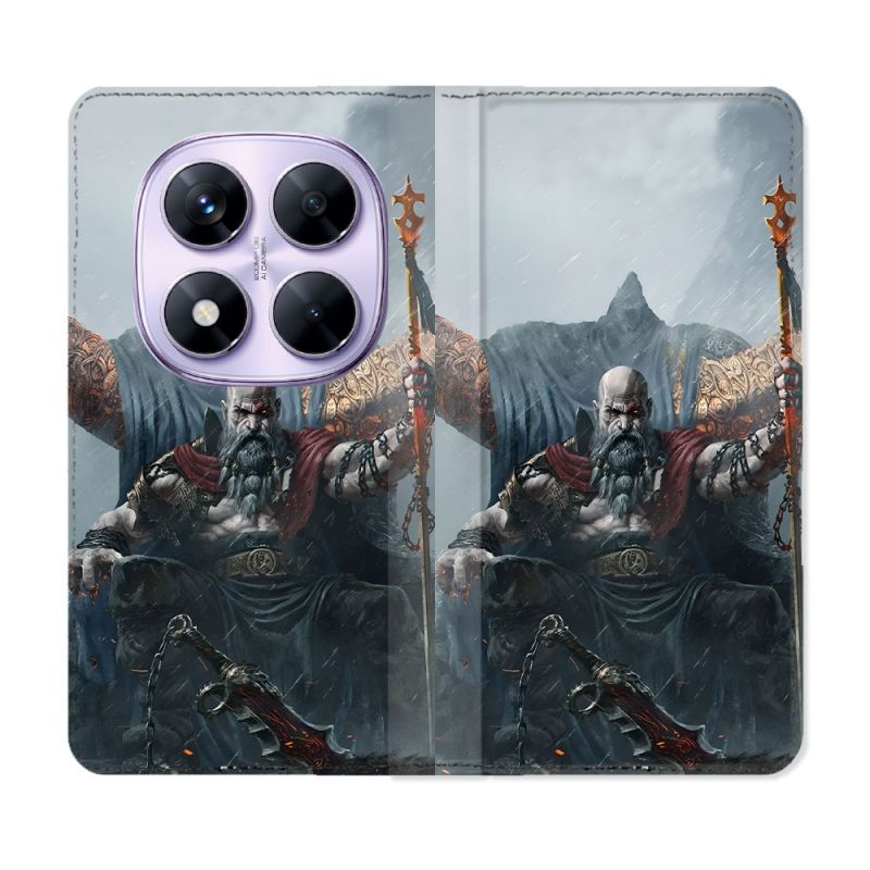 Housse Cuir Portefeuille Pour Xiaomi Redmi Note 14 PRO 4G Gof Of War