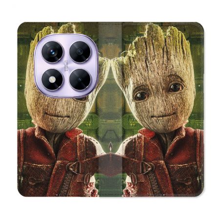 Housse Cuir Portefeuille Pour Xiaomi Redmi Note 14 PRO 4G Groot Vert