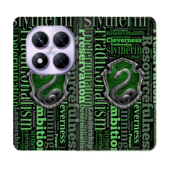 Housse Cuir Portefeuille Pour Xiaomi Redmi Note 14 PRO 4G Harry Potter Serpentar