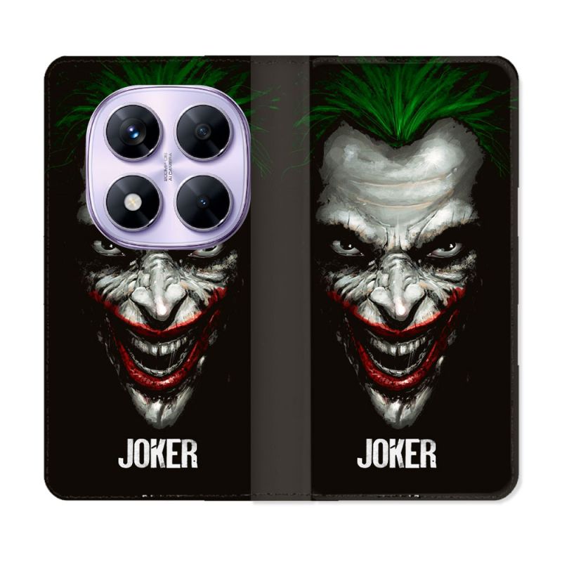 Housse Cuir Portefeuille Pour Xiaomi Redmi Note 14 PRO 4G Joker Noir