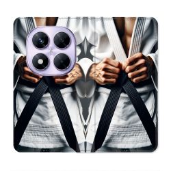 Housse Cuir Portefeuille Pour Xiaomi Redmi Note 14 PRO 4G Kimono Ceinture