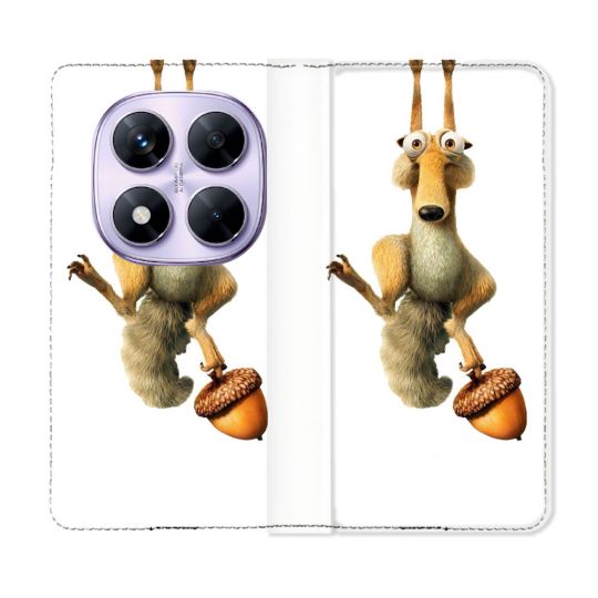 Housse Cuir Portefeuille Pour Xiaomi Redmi Note 14 PRO 4G L'âge de Glace Scratch Suspendu