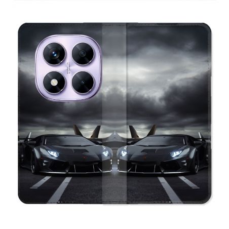 Housse Cuir Portefeuille Pour Xiaomi Redmi Note 14 PRO 4G Lamborghini Avion