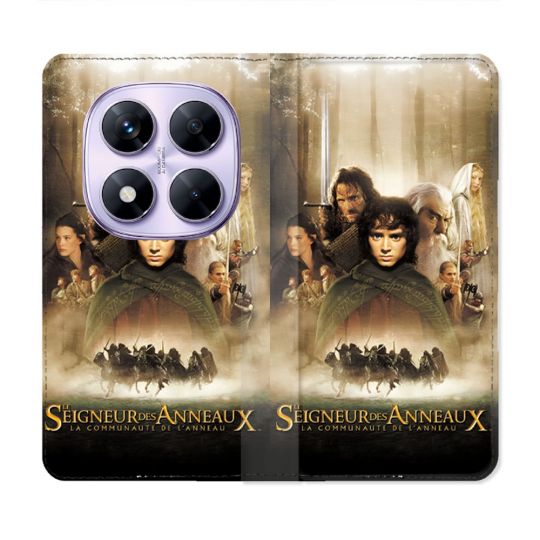Housse Cuir Portefeuille Pour Xiaomi Redmi Note 14 PRO 4G Le seigneur Des Anneaux Affiche