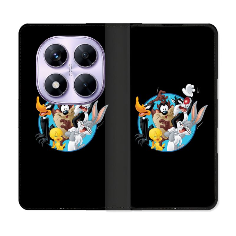 Housse Cuir Portefeuille Pour Xiaomi Redmi Note 14 PRO 4G Looney Tunes