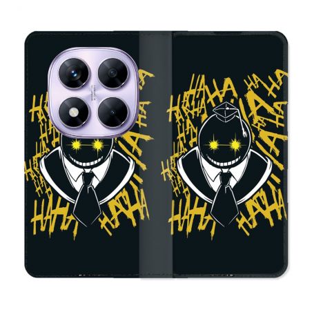 Housse Cuir Portefeuille Pour Xiaomi Redmi Note 14 PRO 4G Manga Assassination Classroom Kuro Noir