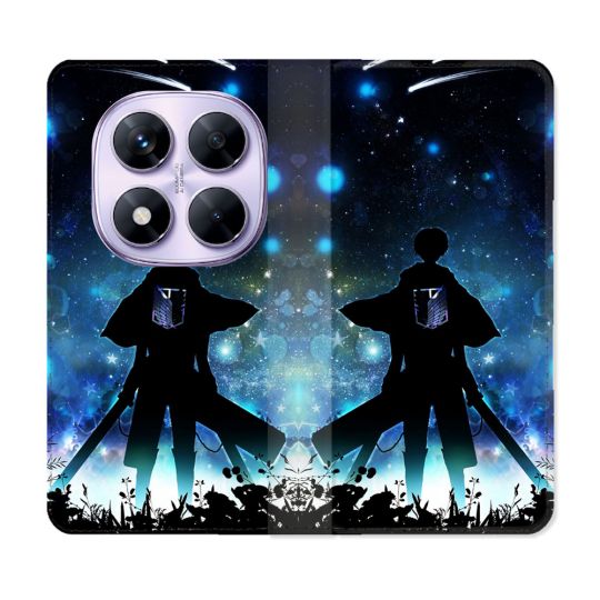 Housse Cuir Portefeuille Pour Xiaomi Redmi Note 14 PRO 4G Manga Attaque Titans Levi