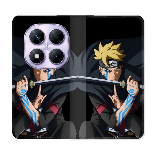Housse Cuir Portefeuille Pour Xiaomi Redmi Note 14 PRO 4G Manga Boruto Tatouage