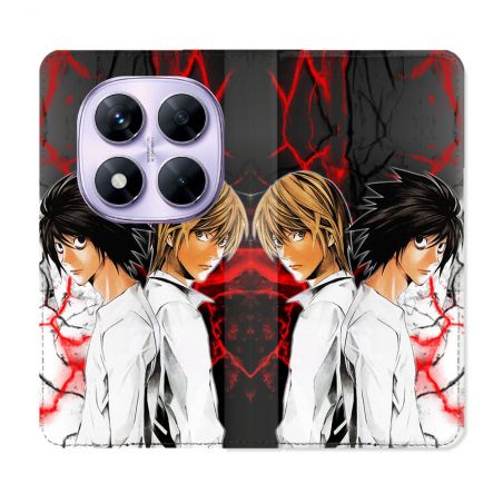 Housse Cuir Portefeuille Pour Xiaomi Redmi Note 14 PRO 4G Manga Death Note Duo