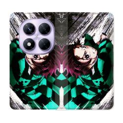 Housse Cuir Portefeuille Pour Xiaomi Redmi Note 14 PRO 4G Manga Demon Slayer Tanjiro