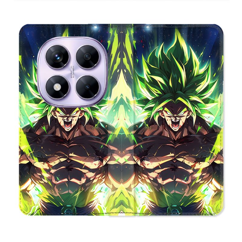 Housse Cuir Portefeuille Pour Xiaomi Redmi Note 14 PRO 4G Manga Dragon Ball Broly