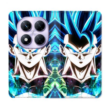Housse Cuir Portefeuille Pour Xiaomi Redmi Note 14 PRO 4G Manga Dragon Ball Gogeta Visage