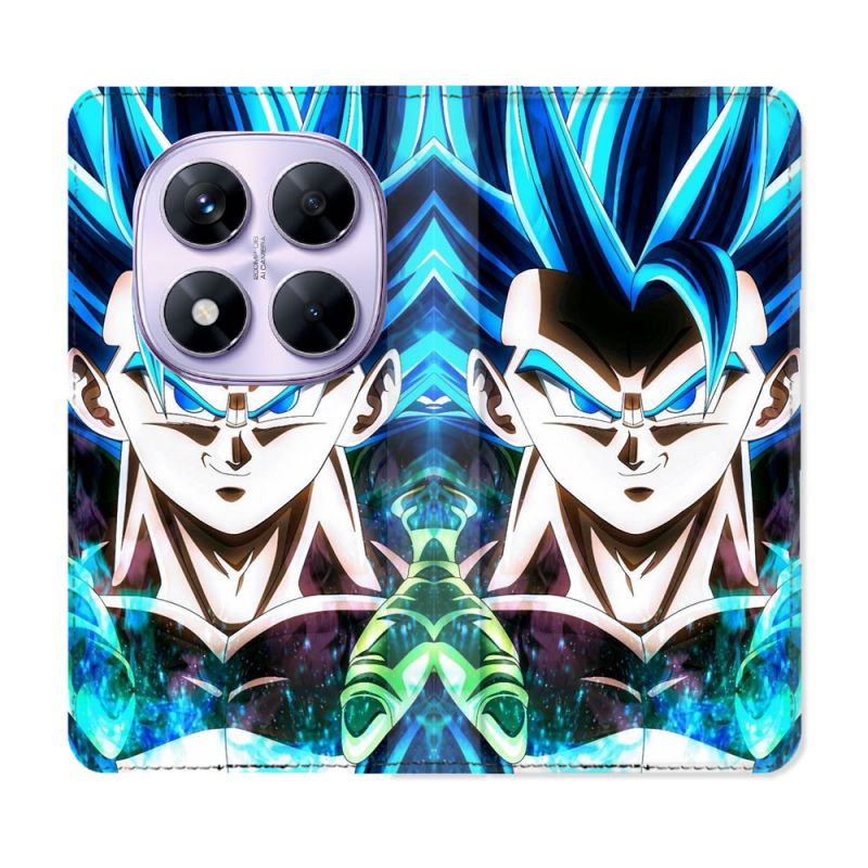 Housse Cuir Portefeuille Pour Xiaomi Redmi Note 14 PRO 4G Manga Dragon Ball Gogeta Visage