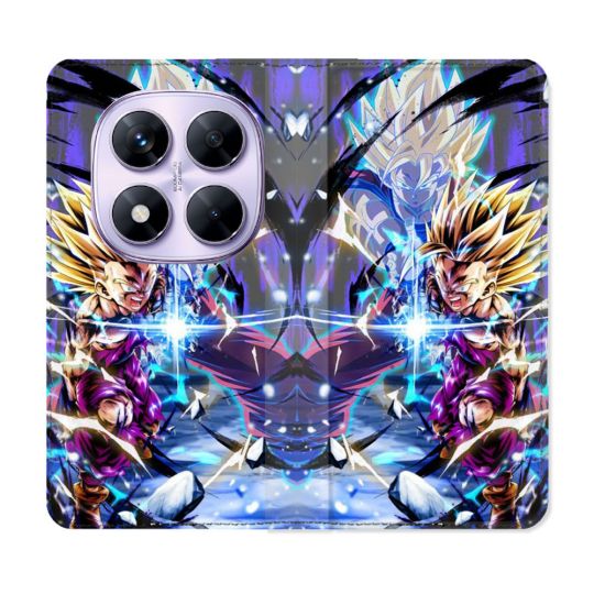 Housse Cuir Portefeuille Pour Xiaomi Redmi Note 14 PRO 4G Manga Dragon Ball Sangohan Duo