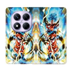 Housse Cuir Portefeuille Pour Xiaomi Redmi Note 14 PRO 4G Manga Dragon Ball Sangoku Blanc