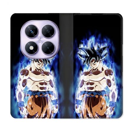 Housse Cuir Portefeuille Pour Xiaomi Redmi Note 14 PRO 4G Manga Dragon Ball Sangoku Noir