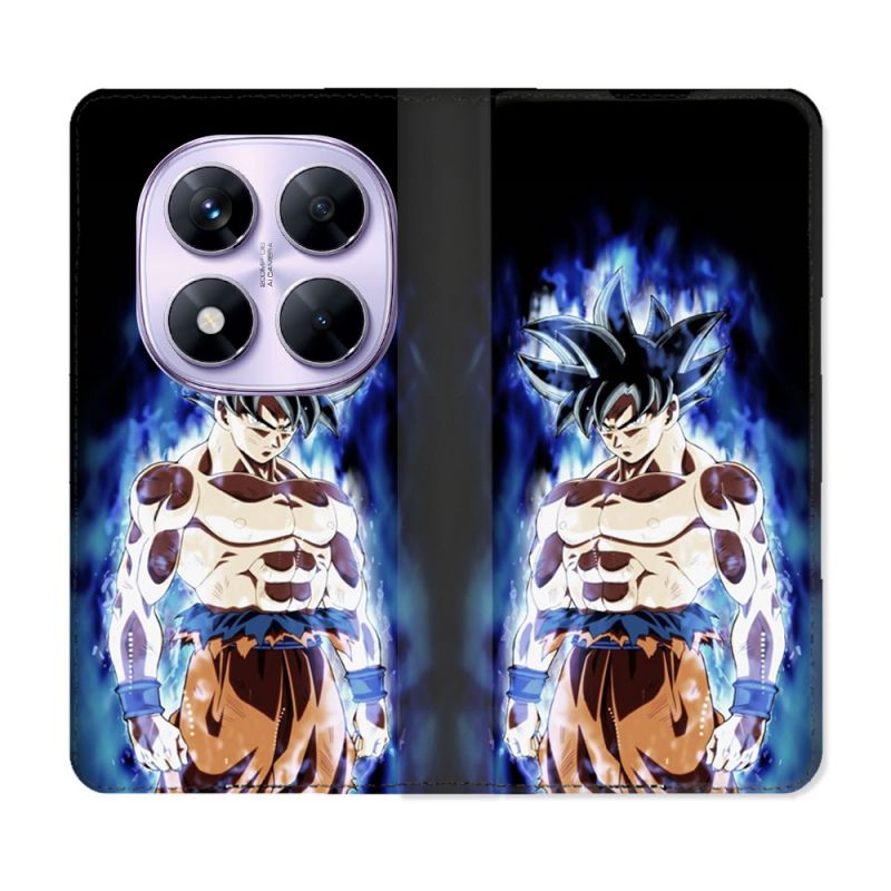 Housse Cuir Portefeuille Pour Xiaomi Redmi Note 14 PRO 4G Manga Dragon Ball Sangoku Noir