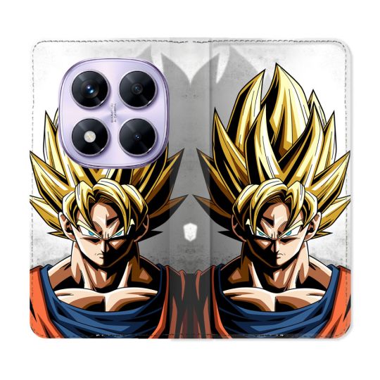 Housse Cuir Portefeuille Pour Xiaomi Redmi Note 14 PRO 4G Manga Dragon Ball Sangoku Portrait