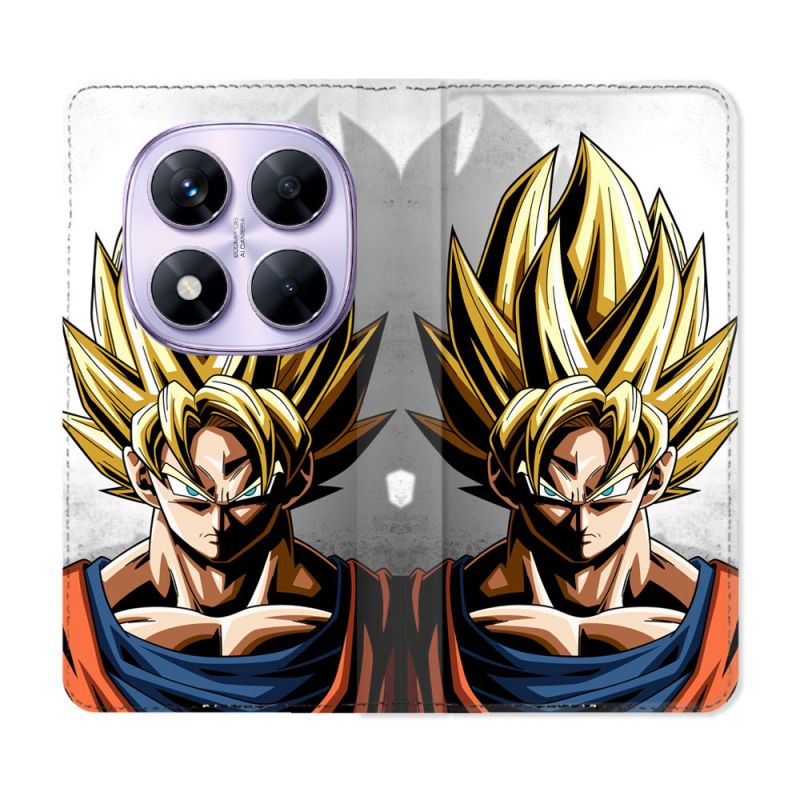 Housse Cuir Portefeuille Pour Xiaomi Redmi Note 14 PRO 4G Manga Dragon Ball Sangoku Portrait
