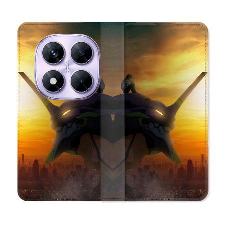 Housse Cuir Portefeuille Pour Xiaomi Redmi Note 14 PRO 4G Manga Evangelion