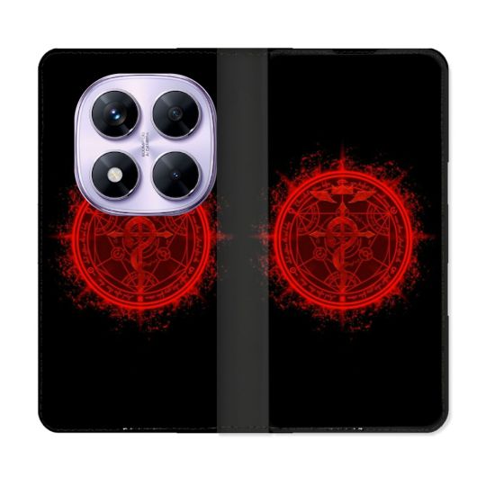 Housse Cuir Portefeuille Pour Xiaomi Redmi Note 14 PRO 4G Manga Fullmetal Alchemist Logo