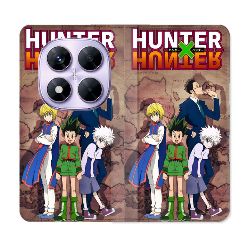 Housse Cuir Portefeuille Pour Xiaomi Redmi Note 14 PRO 4G Manga Hunter X Hunter Vintage