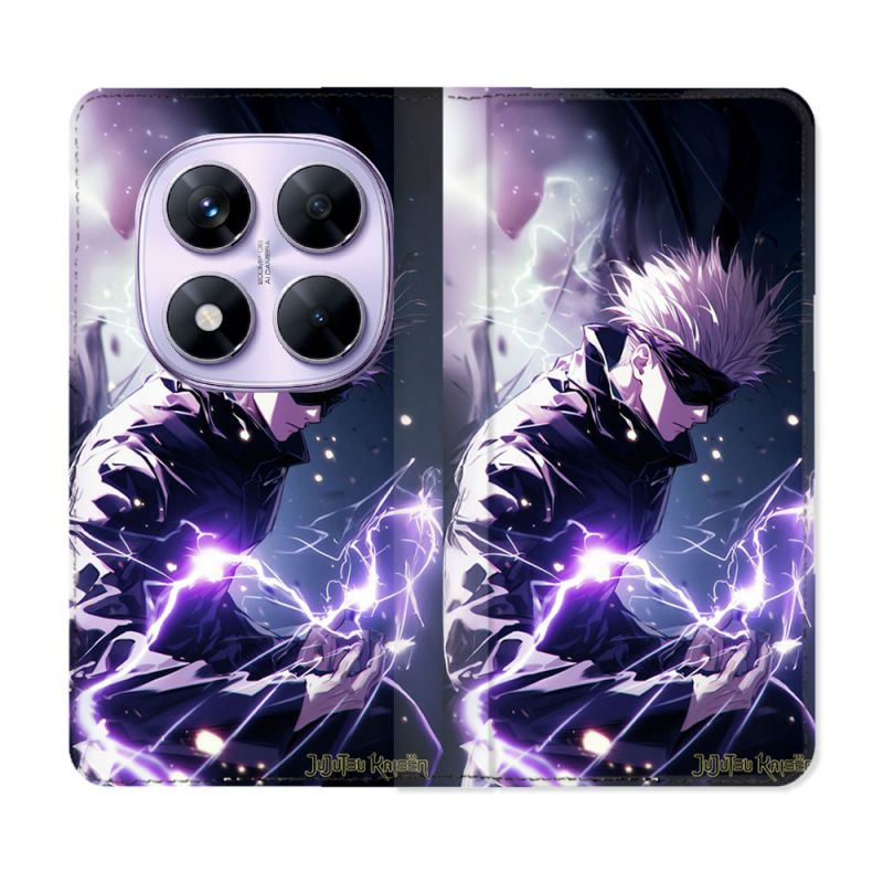 Housse Cuir Portefeuille Pour Xiaomi Redmi Note 14 PRO 4G Manga Jujutsu Kaisen Gojo Saturo