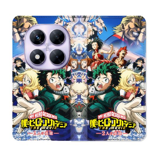 Housse Cuir Portefeuille Pour Xiaomi Redmi Note 14 PRO 4G Manga My Hero Academia Affiche